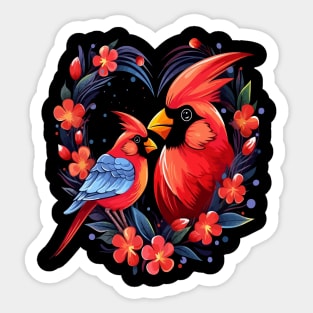 Cardinal Bird Mothers Day Sticker